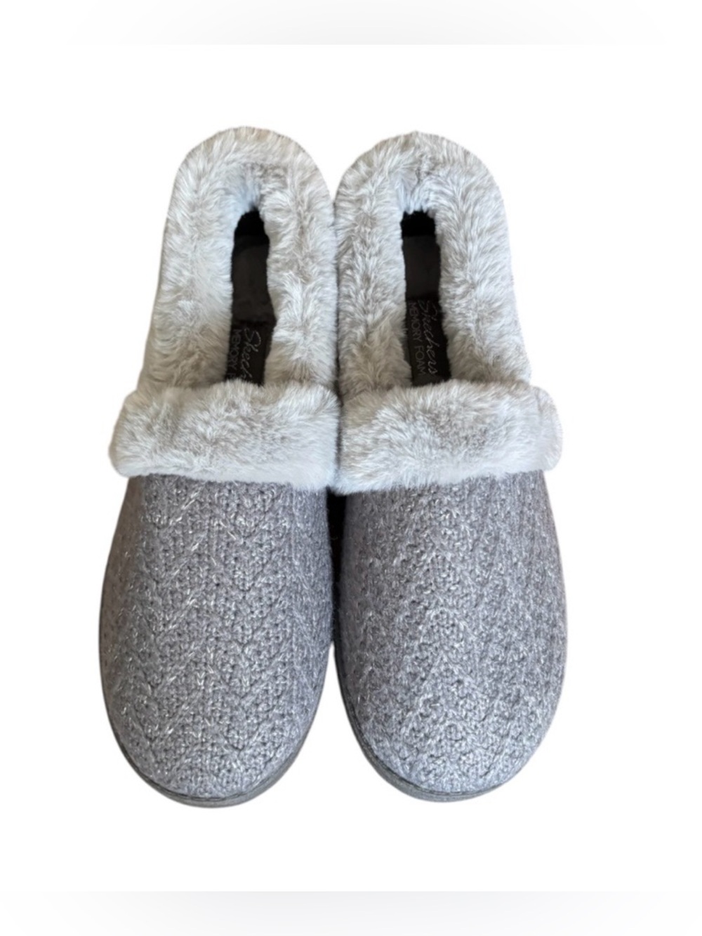 NWT Sketches Women’s Memory Foam Cozy Lite Sparkle Knit Casual Shoes. Size 9.5